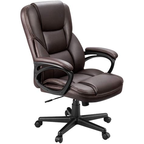 leather office chair with lumbar support